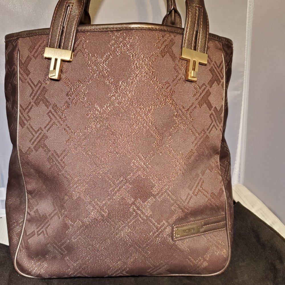 Tumi Brown Fabric Small Tote